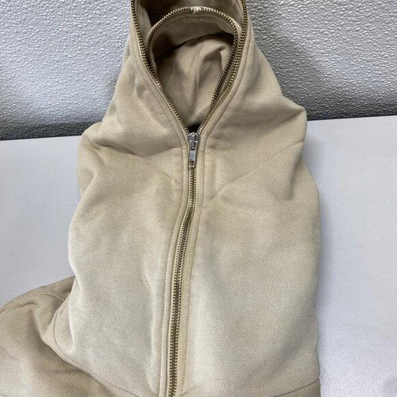 Le PERE Double-Layer Faded Full-Zip Hoodie • Size M • Beige - Picture 16 of 16